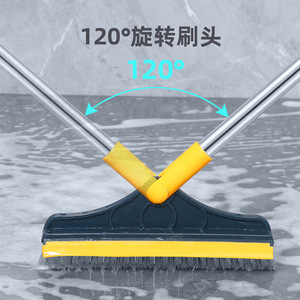 Floor <b>Brush</b> With Stiff Nylon Bristles Long Handle For Bathroom Tile Cleaning Crevices And Hard To Reach Areas - Product Image 2