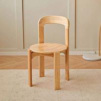 Chaise de salle à manger de style nordique, chaise de salle à manger en bois massif avec dossier coloré pour la maison, le café, le salon, chaise de salle à manger Rey