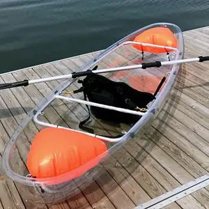 The sea 1-person small sports kayak, high-quality transparent canoe, and the popular water transparent boat in the tourist attra