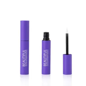 Venta al por mayor de color personalizado labio bruto embalaje mate púrpura de aluminio 3ml labio plumper tubo vacío brillo de labios tubos