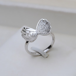 Bague ouverte en argent S925 pour femmes, 5-7 perles, accessoires de bijoux DIY, plateau vide et produit semi-fini 215 - Product Image 2