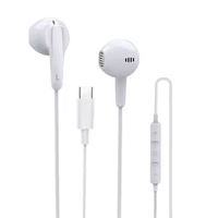 Earphone Berkualitas Tinggi 1.2M In-Ear Putih USB C Berkabel Tipe C Earphone USB C Berkabel untuk iPhone 15 Pro Max