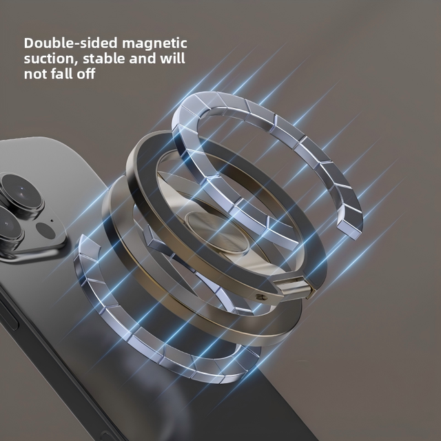 Kapuda Heavy Duty Zinc Alloy Magnetic Phone Ring Holder Foldable Fidget Spinner Stand for Magnetic Phones Model M199