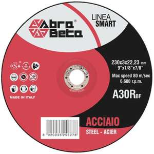 ABRA BETA - AB000720115 A30R-Disques à tronçonner à centre enfoncé pour l'acier (multi-pack) - EAN 8020935216279 ABRASIVES CUTTING DISCS - Product Image 1