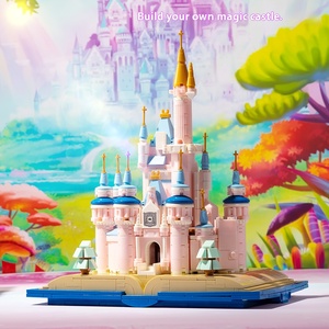 MJI 13011 768 pièces château rose princesse maison de rêve MOC Puzzle briques assemblées blocs de construction ensemble figurines enfants jouets - Product Image 3