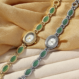 Montre bracelet pour femme, luxe minimaliste, cadran ovale, quartz, montre de soirée - Product Image 1
