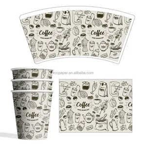 2.5 oz-32 oz Paper Cup Raw Material Single PE Coated Paper Cup Fan with printing and cutting