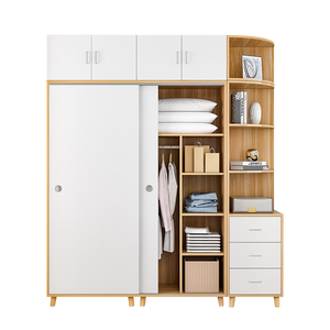 Lemari Pakaian Kamar Tidur Modern Lipat Multi Lapis Geser Lebar 1.0m - Product Image 5