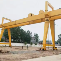 Grue portique industrielle électrique extérieure à double poutre de 5 m de portée, capacité de 20 tonnes, hauteur de levage de 10 m, moteur Oulange