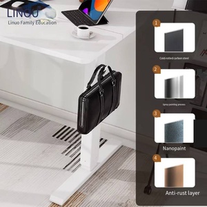 Bảng điều khiển đôi đơn giản điện có thể điều chỉnh chiều cao mô hình cơ bản bàn văn phòng đặt hàng đóng gói Bàn máy tính đứng - Product Image 4