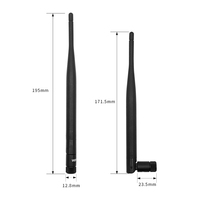 Antena WiFi de 2.4GHz para Router Inalámbrico, Interfaz Roscada, 5dBi de Alta Ganancia, Tipo Omni Rubber Duck, para Tarjeta de Red, AP, Cámara, OEM Personalizado