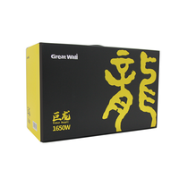 Alimentation portable Great Wall 1650W 80PLUS Gold entièrement modulaire pour carte graphique vidéo pour boîtier de machine Noir Stock FCC Ce Rohs