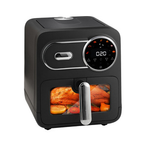 Smart Air Fryer 6L Large Capacity Multifunction Household Oil Free Low Fat Fast Heating Easy Cleaning Black Square Design - Product Image 4