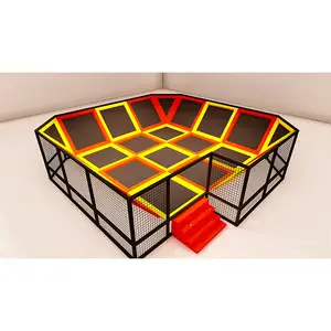 2024 nuovo fornitore di parco trampolino commerciale morbido trampolino Indoor divertimento salto trampolino parco attrezzature per bambini