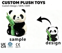 Peluche personnalisée, panda en peluche doux, poupée en bambou pour cadeau promotionnel, peluche personnalisée