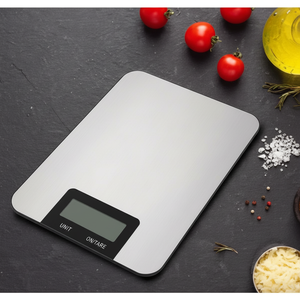 Balance alimentaire numérique intelligente en métal, outil de mesure de poids pour la cuisine, gadgets électroniques domestiques, arrêt automatique, alimentation par piles - Product Image 1