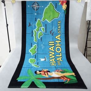 Écologique serviette 100 coton cabana beach serviette dimensions 75*150 cm logo personnalisé velours <span class=keywords><strong>tissu</strong></span> - Product Image 2