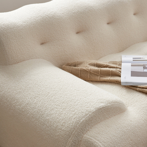 Canapé sectionnel moderne blanc nuage compressé, livraison gratuite, mobilier américain en tissu pour salon et hôtel, matériau en éponge - Product Image 4