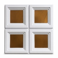 Vente en gros de panneaux muraux 3D en PVC imperméables de 50x50 cm, motif marbre doré moderne, pour les lieux résidentiels et commerciaux