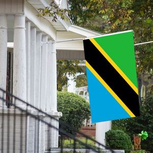 3x5Ft Tanzania <b>Flag</b> Polyester With Two Brass Grommets Single Layer Hanging Outdoor and Indoor Deco - Product Image 4