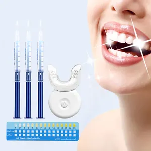 Домашнее устройство для отбеливания зубов 3 мл гель Синий светодиодный набор для отбеливания зубов с индивидуальной упаковкой