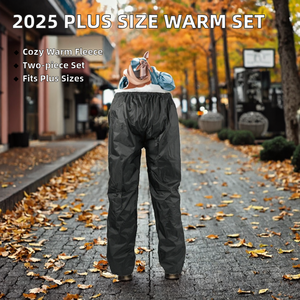 Ensemble de survêtement polaire deux pièces à capuche pour femme, grande taille, mode vintage automne-hiver 2025, manches longues, sport et loisirs, couleur unie - Product Image 2
