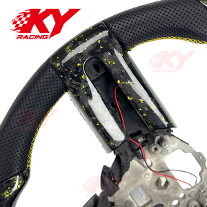 Volant sport en fibre de carbone forgé avec LED personnalisées pour Ford Mustang V6 GT GT500KR Shelby Cobra 2004-2010 - Product Image 2