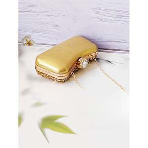 Kalp Şeklinde El Çantası Rhinestone Akşam Çantaları Bayanlar İçin Altın Kristal El Çantası - Product Image 2