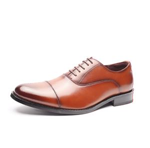 Zapatos Oxford Clásicos de Cuero Negro con Acabado Pulido y Suela con Absorción de Impactos, Zapatos de Vestir para Hombre, Zapatos Formales - Product Image 5