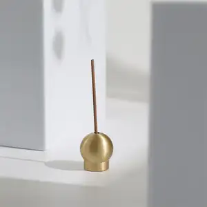 Maxery Light Luxury Mini Incense Stick Modern Round Custom Brass Metal Incense Holder/Incense Burner Holder