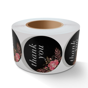 Pegatinas de diseño personalizado, color azul, rollo de papel kraft - Product Image 5