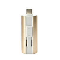 Clé USB 2.0 coulissante en aluminium, étanche et résistante aux chocs, en métal, pour cadeau promotionnel, vente en gros