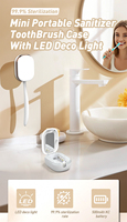 Nuevo Esterilizador UV Portátil de Pared para Cepillos de Dientes 2025 con Luz LED, Esterilización Rápida en 5 Minutos, 99.9% de Eficacia, Carga USB-C para el Hogar
