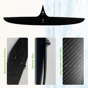 JFS Ultra Lightweight Carbon Fiber Aluminum Hydrofoil Rear Wing-Black Variety Sizes Customizable Unisex <b>Surfing</b> Accessories Rear - Product Image 6