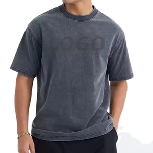 Fournisseur de t-shirts en coton 100% surdimensionnés à épaules tombantes, personnalisés, vierges, lourds, fabricant de t-shirts à col rond surdimensionnés pour hommes - Product Image 1