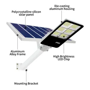 Réverbère solaire extérieur de jardin 100w 200w 300w 500w 800w 1000w w Réverbère solaire fendu de rue