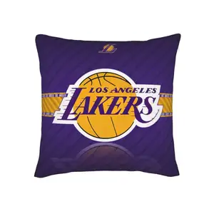 45*45 NBA Basketball Team Logo Pattern Polyester Cushion Cover Custom Digital Printing Pillow Case For Home Decoration