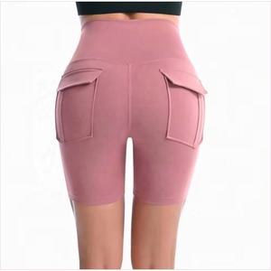 2024 venta al por mayor diseño Sexy para mujer ropa activa sin costuras conjunto de piezas de entrenamiento a juego cintura alta logotipo personalizado gimnasio Fitness Biker corto - Product Image 3