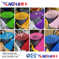 Tapis de lavage d'or Tengka PE 2,0 mm pour égouts de lavage, avec un taux de récupération élevé et une conception durable pour l'extraction d'or alluvionnaire