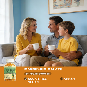 Gomme al Magnesio Malato 1000mg Gusto Ananas 60 Vegane Senza Zucchero Integratore Alimentare per Adulti |   Migliora l'immunità e la salute delle ossa - Product Image 2