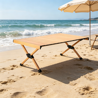 Table de camping pliable moderne et compacte en aluminium ultraléger pour l'extérieur – Mobilier d'extérieur