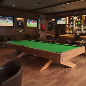 Table de billard professionnelle de luxe sur mesure en bois massif de qualité internationale, 10 pieds, 12 pieds, avec ardoise moderne et dalles lisses - Product Image 2