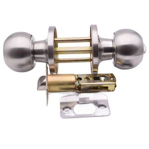 Stainless Steel Ball <b>Lock</b> Three Bar Interior Door <b>Lock</b> With <b>Key</b> Modern Simple Style - Product Image 4