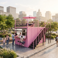 Conteneur mobile de 10 pieds pour restauration rapide, mini-bar à café, design moderne, conteneur maritime modifié pour l'extérieur, cafés, boutiques éphémères