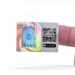 Tùy Chỉnh Riêng Trong Suốt 3D Giấy Chứng Nhận Ba Chiều Void Mã QR Nhãn Tính Xác Thực An Ninh Sticker Ba Chiều Cho NFC Thẻ
