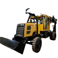 Foreuse rotative sur roues de 15 m, machine de forage hydraulique pour pieux, pour la construction rurale