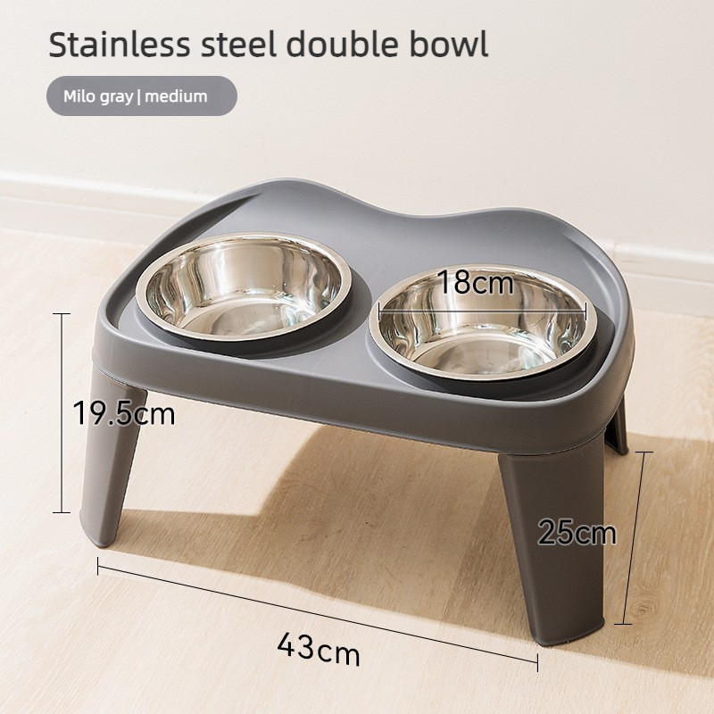 Milo gray medium stainless steel double bowl upgraded stability
