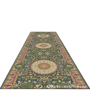Alfombra de pasillo marroquí de la fábrica de alfombras Jiuzhen, con diseño geométrico, resistente a las manchas, lavable con agua, de terciopelo cristalino. - Product Image 5