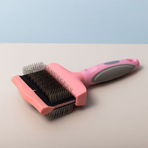 両面ソフトコームペットヘアトリマー犬のブラシヘアファーグルーミング脱落クリーニングマッサージコームヘアリムーバー犬のアクセサリー - Product Image 5