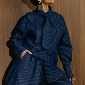 OEM 2026 Nueva Moda Ropa de Mujer Camisa Holgada con Estampado a Cuadros Simple y Versátil - Product Image 1